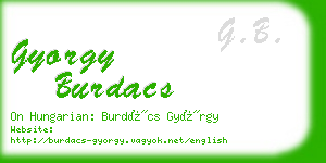 gyorgy burdacs business card